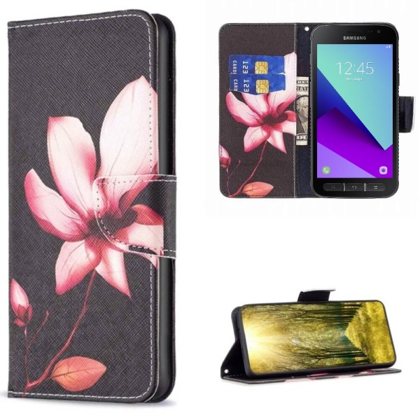 Plånboksfodral Samsung Xcover 4 – Rosa Blomma