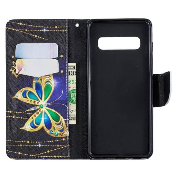 Plånboksfodral Samsung Galaxy S10 - Guldfjäril