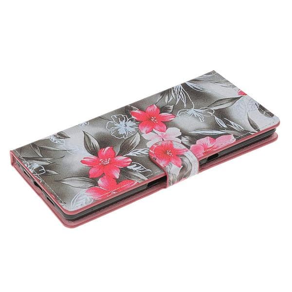 Plånboksfodral Sony Xperia 10 Plus - Svartvit med Blommor