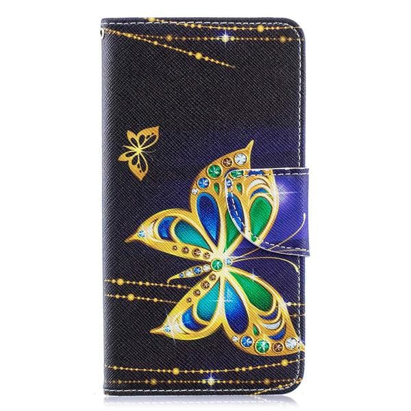 Lompakkokotelo Samsung Galaxy A20e - Kultainen Perhonen