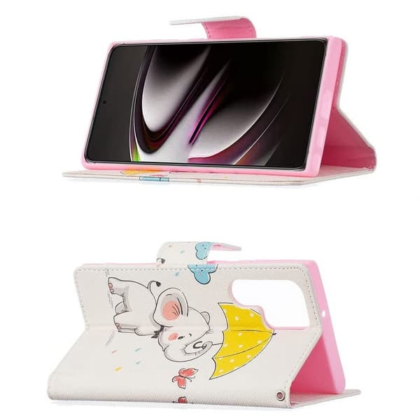 Plånboksfodral Samsung Galaxy S24 Ultra - Elefant med Paraply