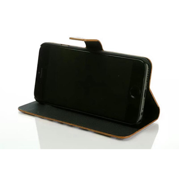 Plånboksfodral Apple Iphone 6 / 6S Plus - Linjer Svart & Brun