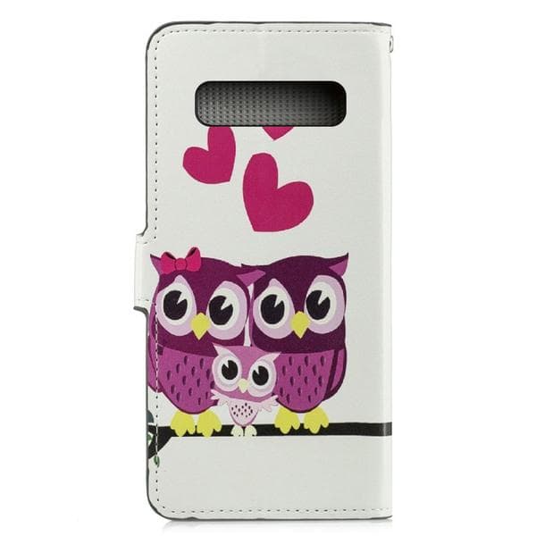 Plånboksfodral Samsung Galaxy S10 - Ugglor & Hjärtan
