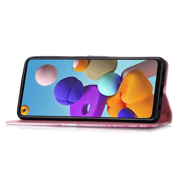 Plånboksfodral Samsung Galaxy A21s – Rosa Blomma