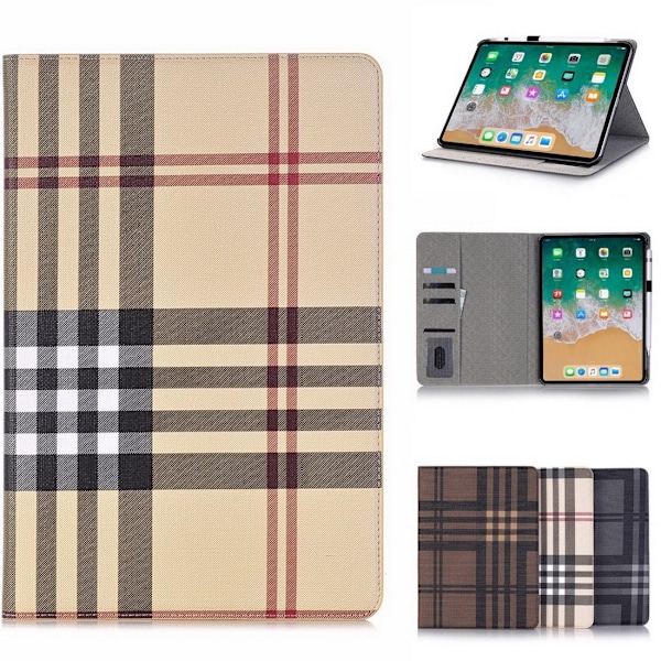Plånboksfodral iPad Pro 11" (2021) Rutmönster - 3 Färger Beige