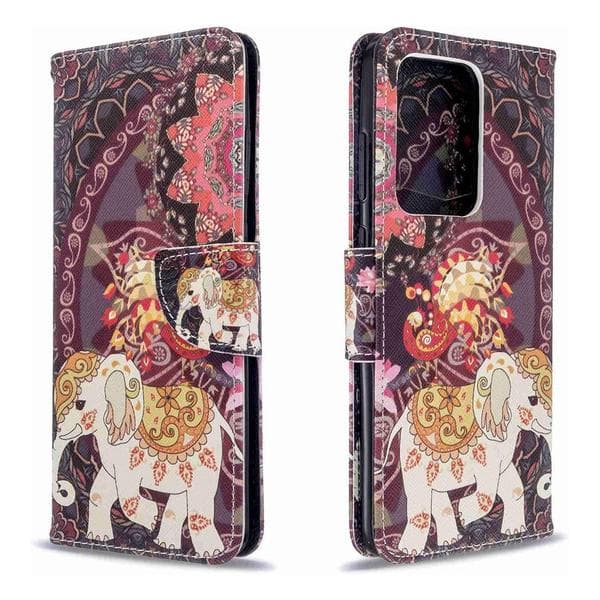 Plånboksfodral Samsung Galaxy S20 Ultra – Indiskt / Elefant