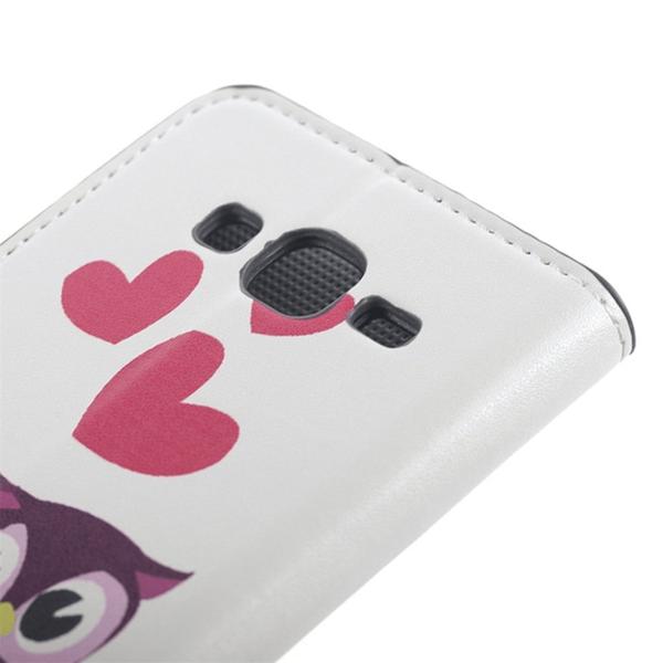 Plånboksfodral Samsung J1 (SM-J100H) - Ugglor & Hjärtan
