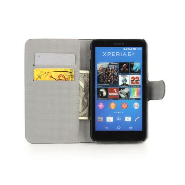 Plånboksfodral Sony Xperia E4 - Svart med Fjärilar