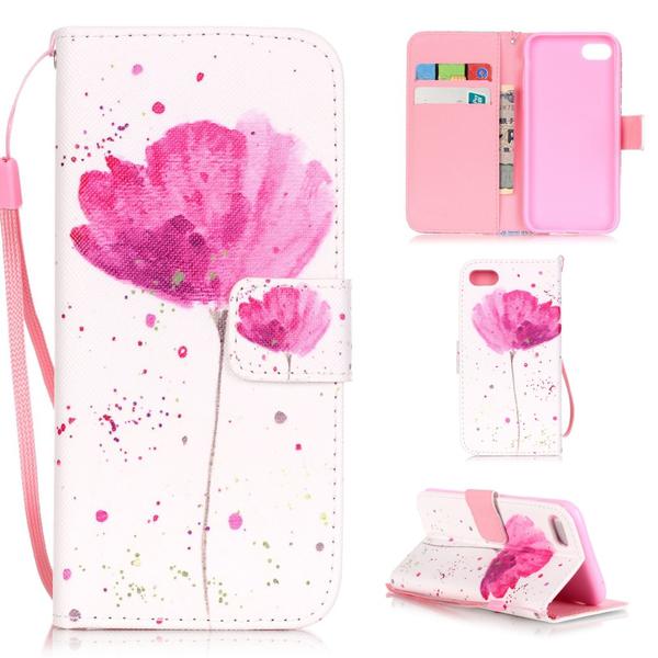 Plånboksfodral iPhone SE (2020) - Rosa Blomma