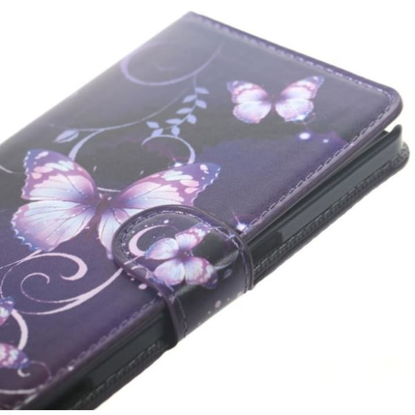 Plånboksfodral Microsoft Lumia 950 - Lila med Fjärilar