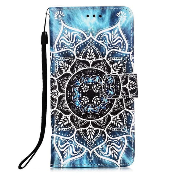 Lompakkokotelo Samsung Galaxy A12 - Sininen Mandala