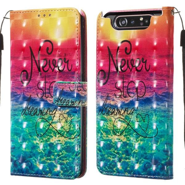 Plånboksfodral Samsung Galaxy A80 – Never Stop Dreaming