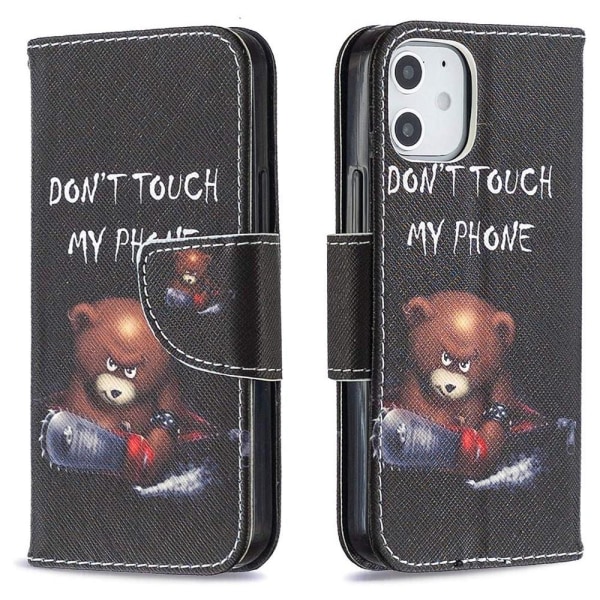 Lompakkokotelo iPhone 12 - Don't Touch My Phone