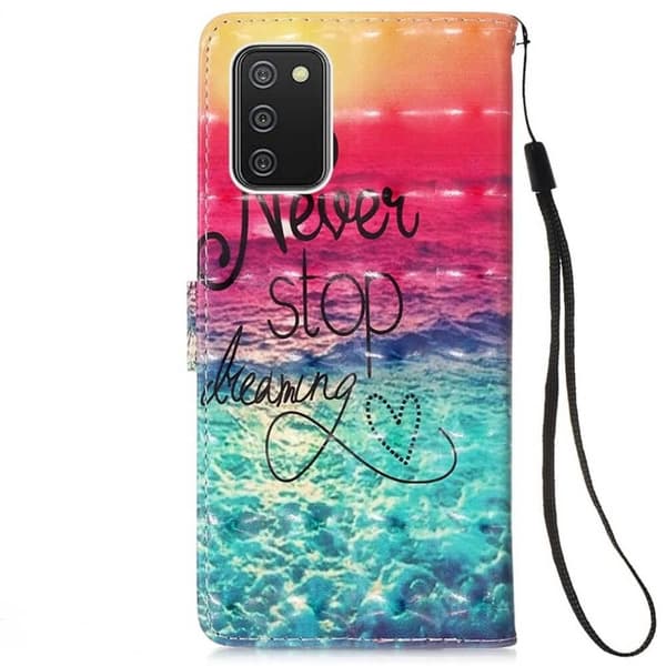 Plånboksfodral Samsung Galaxy A03s – Never Stop Dreaming
