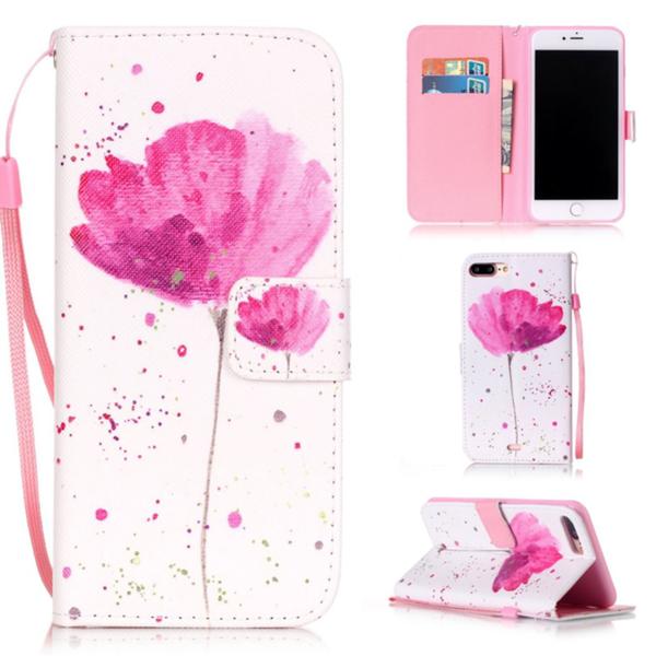 Plånboksfodral Apple iPhone 8 Plus – Rosa Blomma