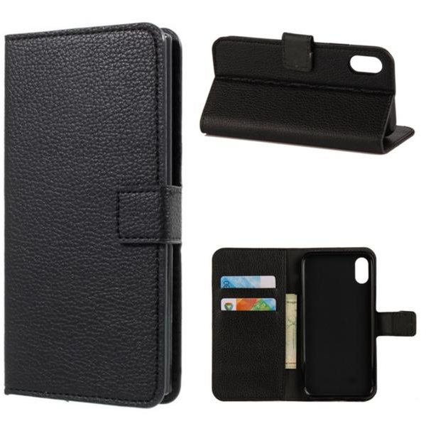 Plånboksfodral iPhone X / iPhone Xs - Svart Black