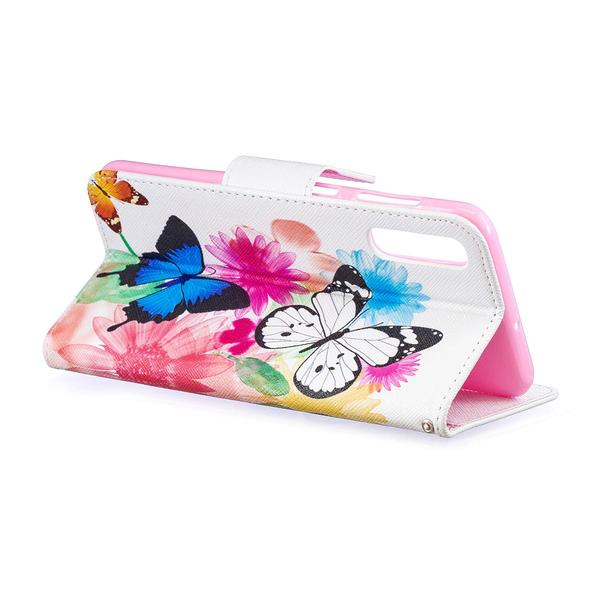 Plånboksfodral Samsung Galaxy A50 – Färgglada Fjärilar