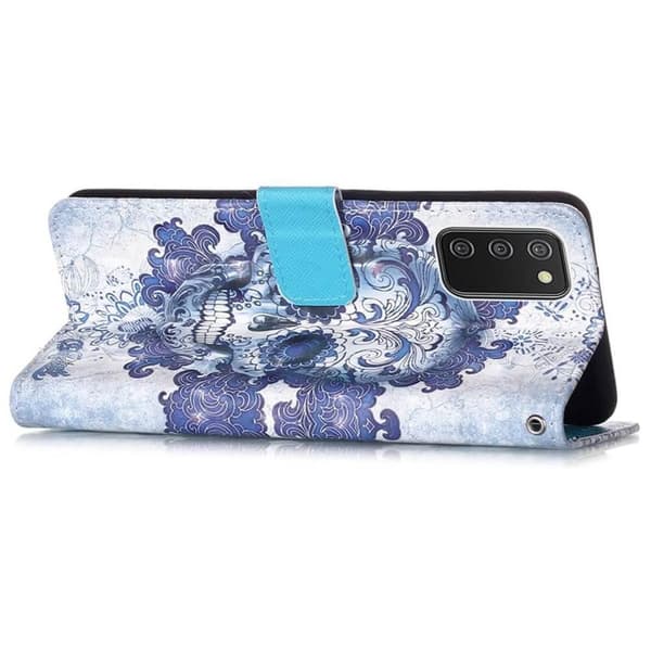 Lompakkokotelo Samsung Galaxy A03s - Pääkallo