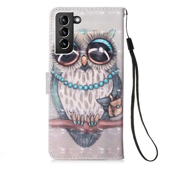 Plånboksfodral Samsung Galaxy S21 Plus – Utsmyckad Uggla
