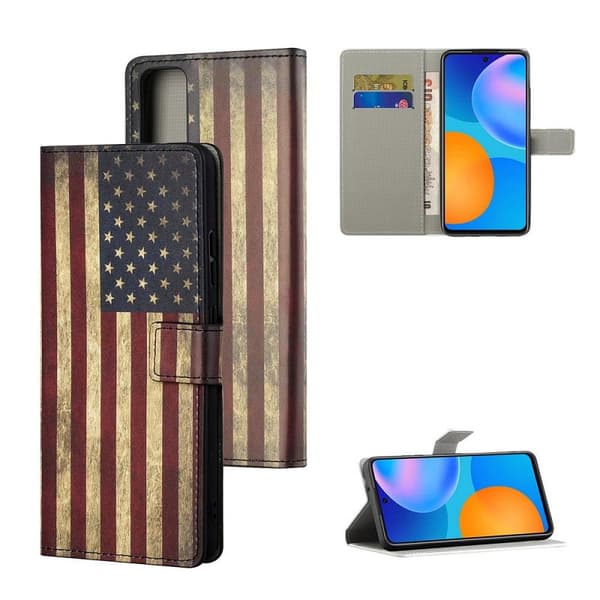 Plånboksfodral Huawei P Smart 2021 - Flagga USA