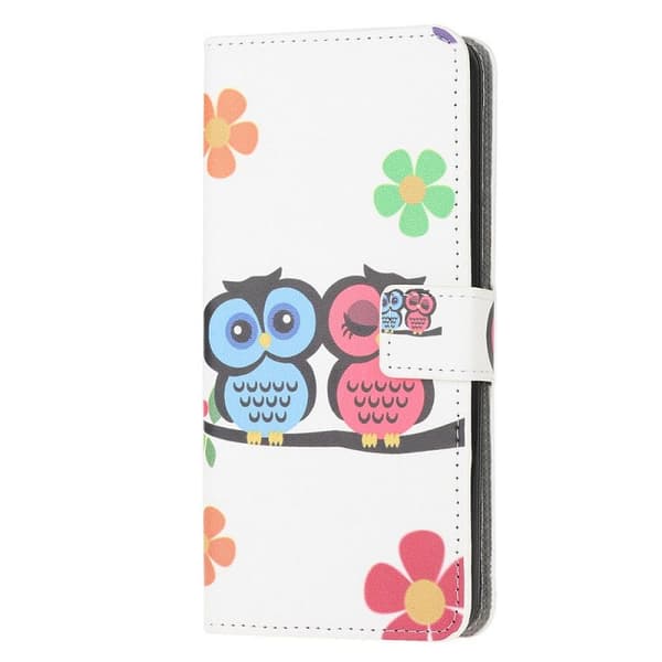 Plånboksfodral Samsung Galaxy A42 - Ugglor & Blommor