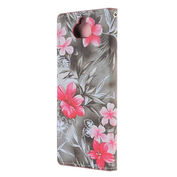 Plånboksfodral Sony Xperia 10 Plus - Svartvit med Blommor