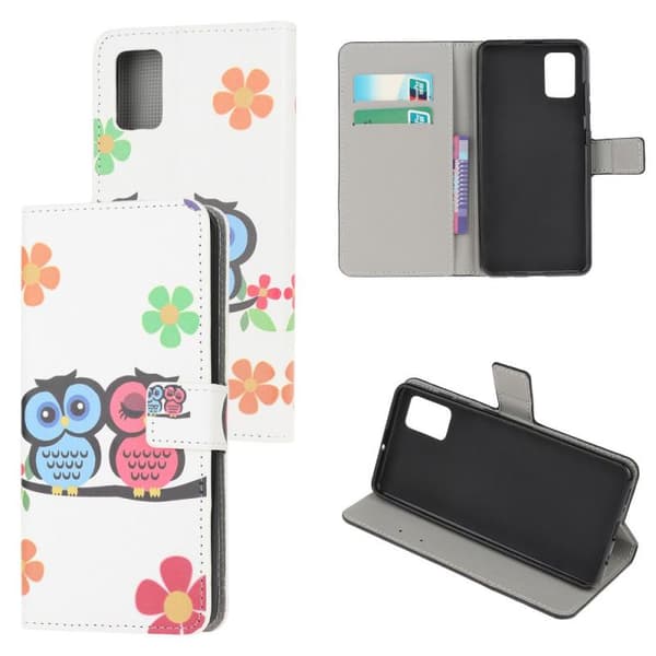 Plånboksfodral Samsung Galaxy A04s - Ugglor & Blommor