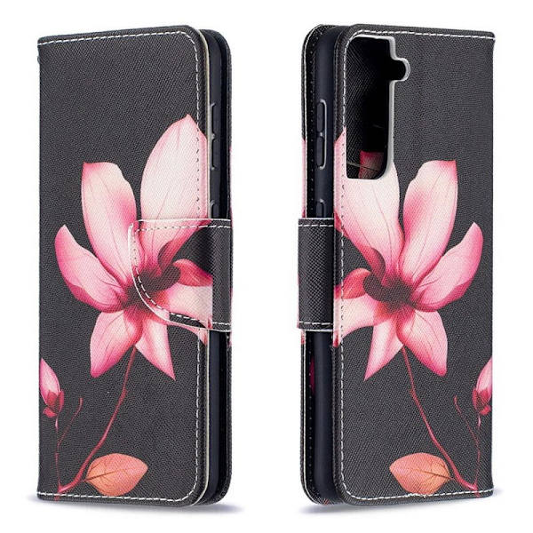 Plånboksfodral Samsung Galaxy S21 – Rosa Blomma