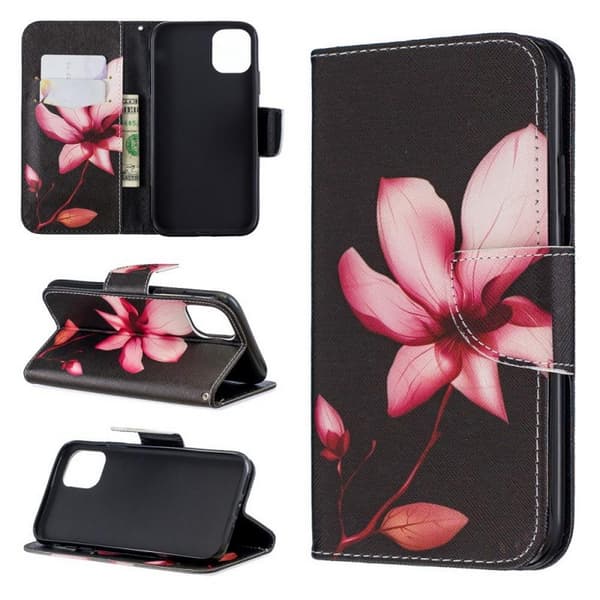 Lompakkokotelo iPhone 14 Plus - Vaaleanpunainen Kukka