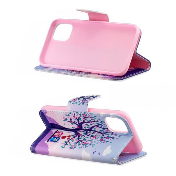 Lompakkokotelo iPhone 15 - Pöllöt Keinussa