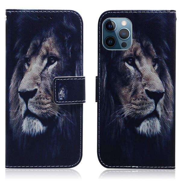 Lompakkokotelo iPhone 14 Pro Max - Leijona