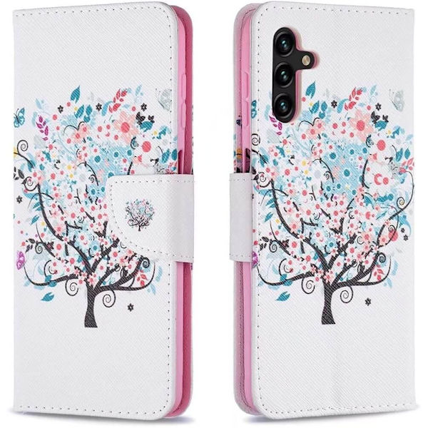 Lompakkokotelo Samsung Galaxy A14 - Värikäs Puu
