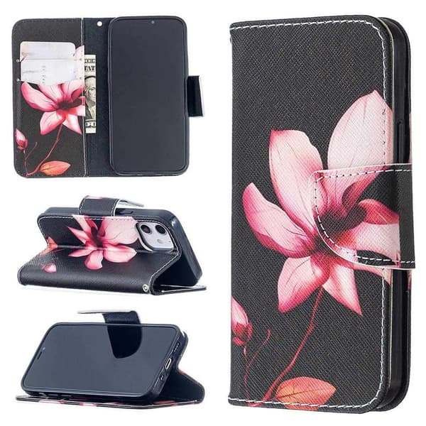 Plånboksfodral Apple iPhone 12 Mini – Rosa Blomma