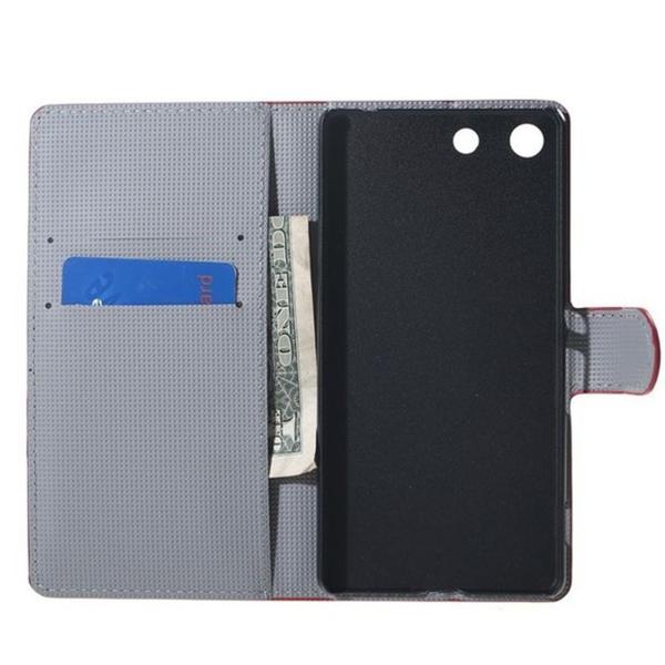 Plånboksfodral Sony Xperia M5 - Ugglor & Hjärtan