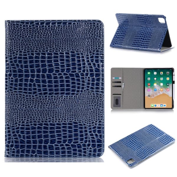 Plånboksfodral iPad Pro 11" (2020) Krokodilmönster Blå