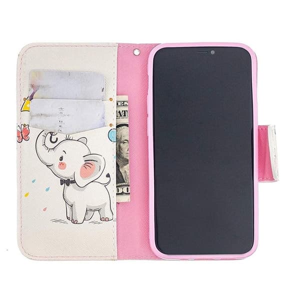 Plånboksfodral Apple iPhone 12 Mini – Elefant med Paraply