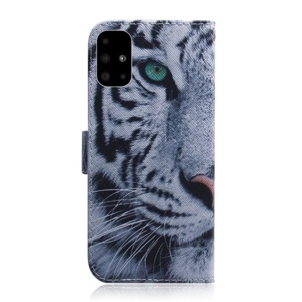Plånboksfodral Samsung Galaxy A51 - Vit Tiger