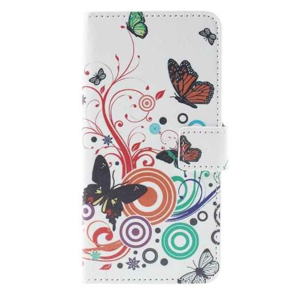 Plånboksfodral OnePlus X - Vit med Fjärilar