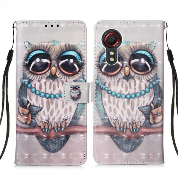 Plånboksfodral Samsung Galaxy XCover 5 – Utsmyckad Uggla