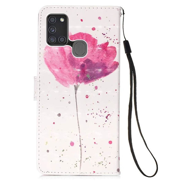 Plånboksfodral Samsung Galaxy A21s – Rosa Blomma