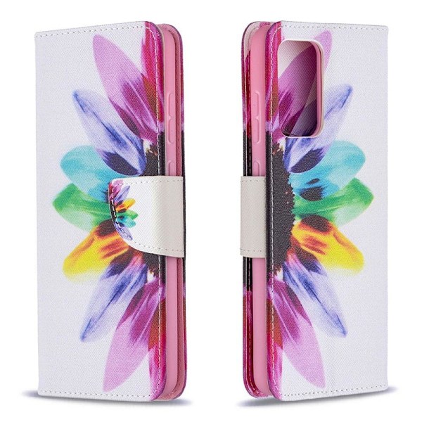 Plånboksfodral Samsung Galaxy A52 / A52s – Färgglad Blomma