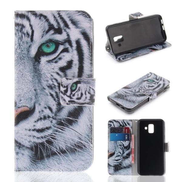 Plånboksfodral Samsung Galaxy J6 (2018) - Vit Tiger