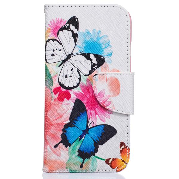 Plånboksfodral iPhone SE (2020) - Färgglada Fjärilar