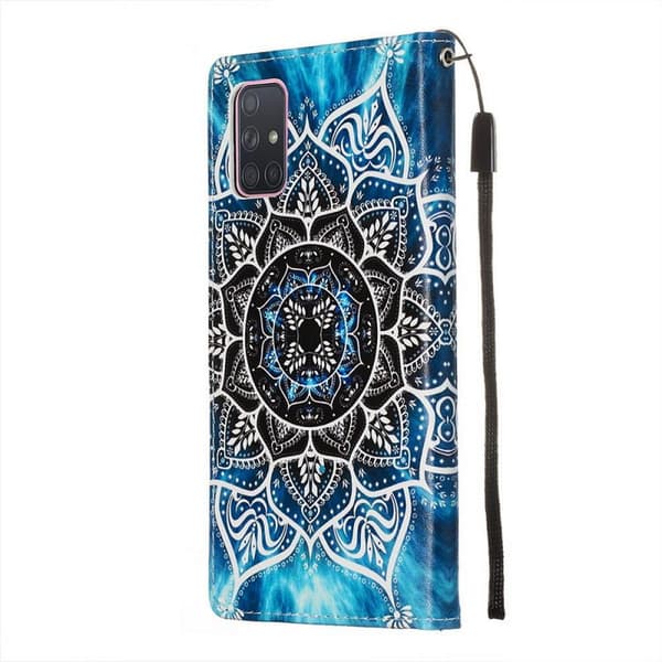 Lompakkokotelo Samsung Galaxy A51 - Sininen Mandala