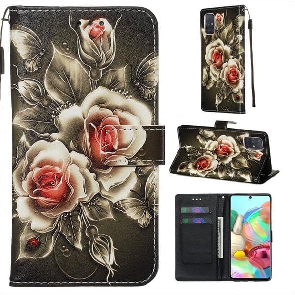 Plånboksfodral Samsung Galaxy A71 – Rosor