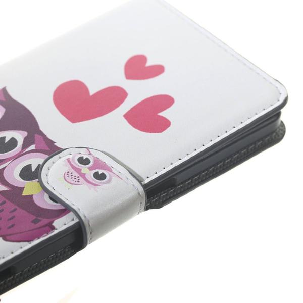 Plånboksfodral Sony Xperia Z5 Compact - Ugglor & Hjärtan