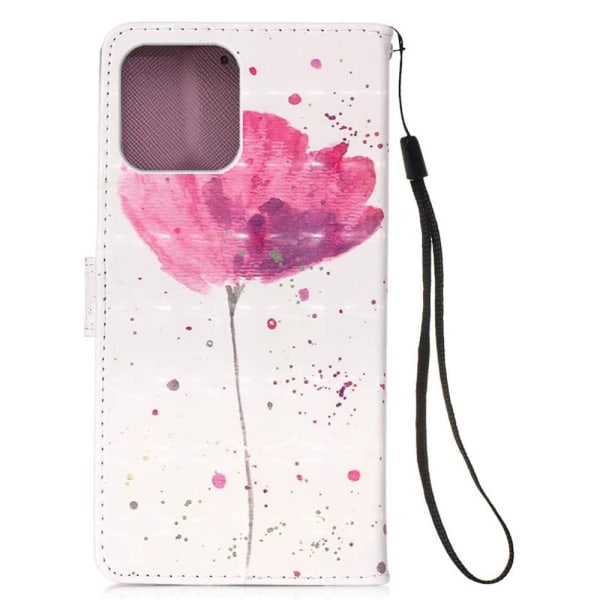 Lompakkokotelo iPhone 12 Pro - Vaaleanpunainen Kukka