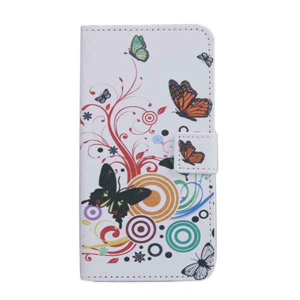 Plånboksfodral Sony Xperia Z3 - Vit med Fjärilar & Blommor