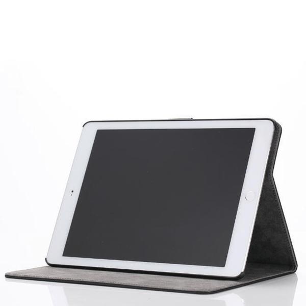 Fodral Mocka/Läder iPad Air 2 - Retro, 4 Färger, 9,7 tum Mörkbrun