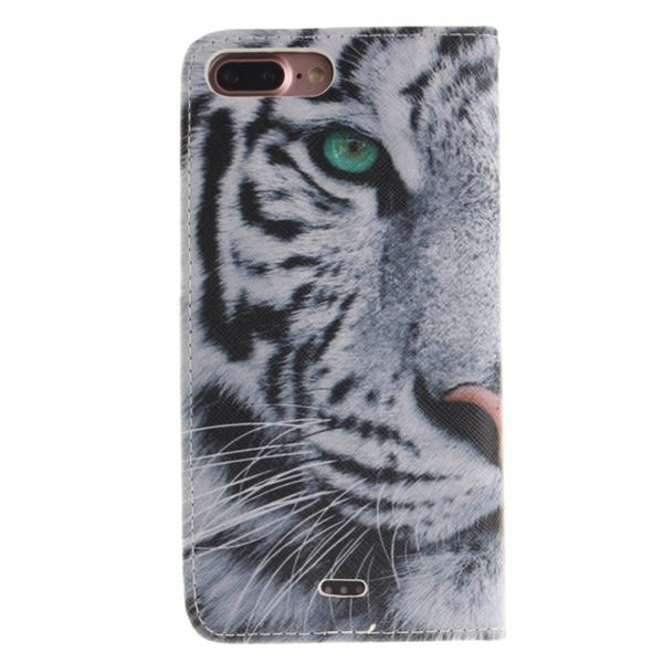 Plånboksfodral Iphone 7 Plus – Vit Tiger